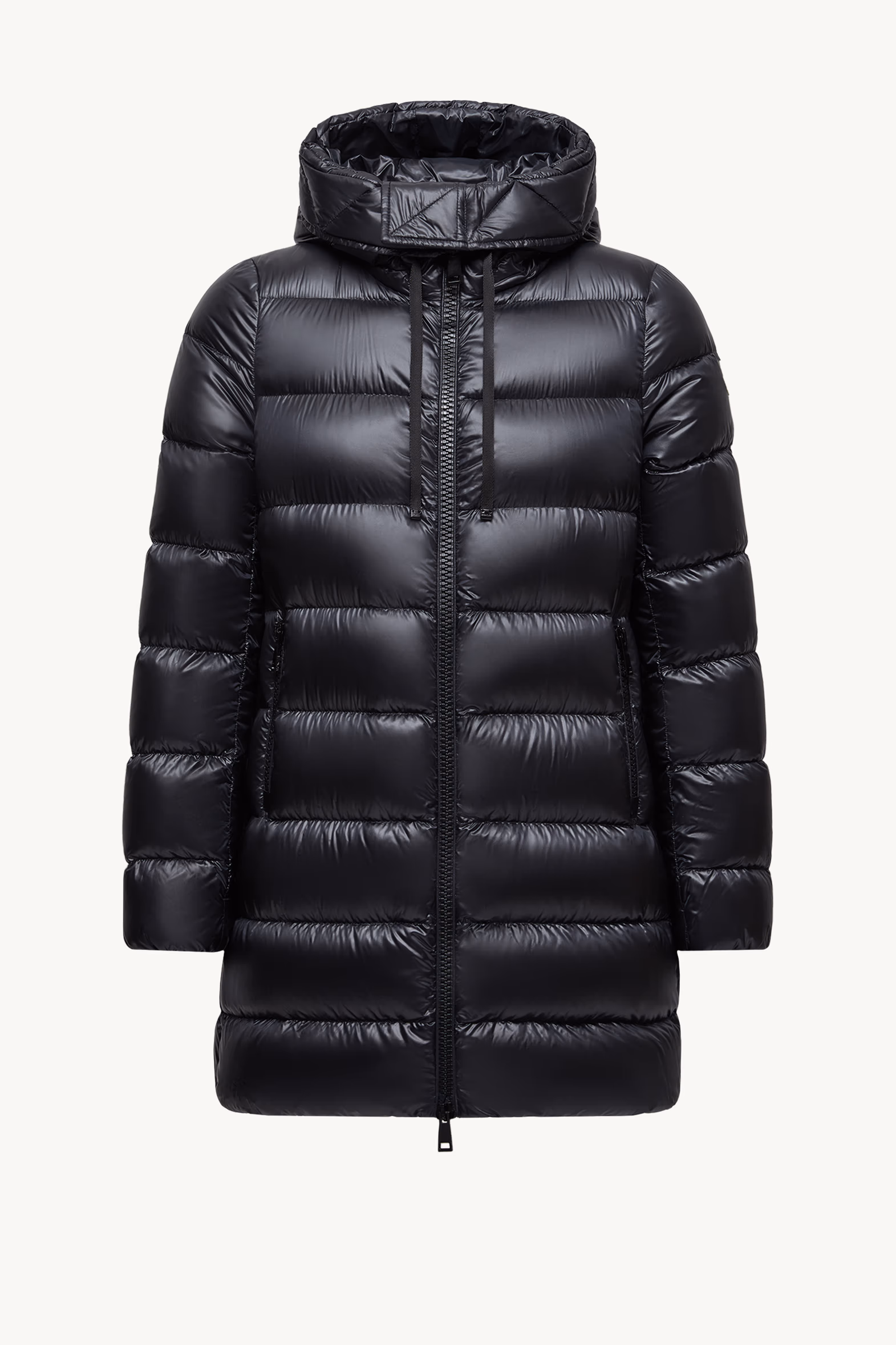 Suyen Hooded Mid-Length Down Jacket Women Black Moncler 2